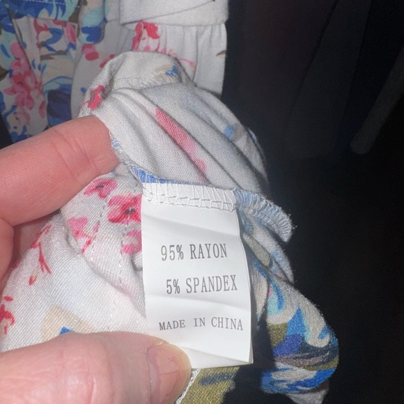 Blue and Pink Floral Maxi Dress - S - Picture 5 of 5